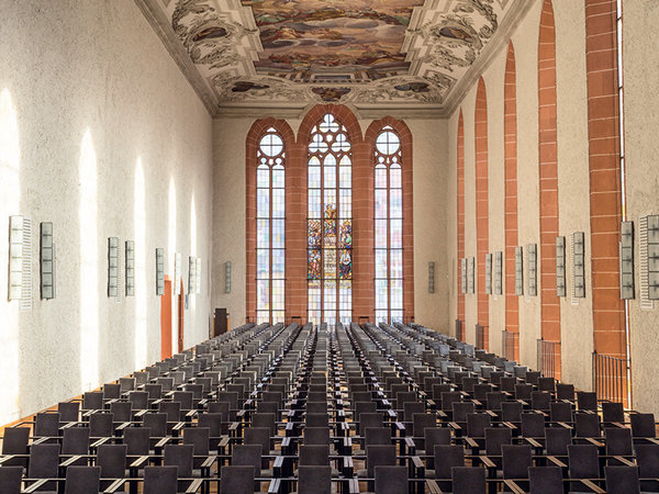 View into the monastery church of the Franciscan monastery in Saalfeld