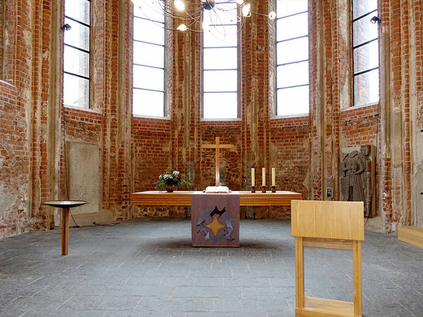 Sound reinforcement in a listed building with Pan Beam loudspeakers in the St. Marien parish church in Müncheberg